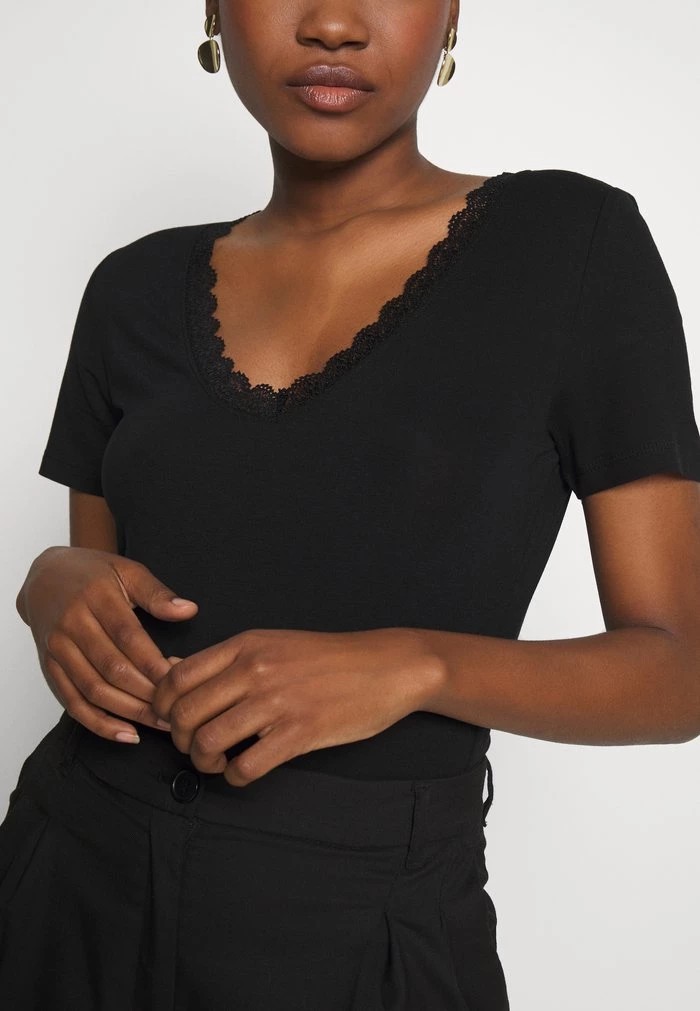 T-Shirt ANNA FIELD Anna Field Basic T-shirt Noir Femme | VSI-1325389